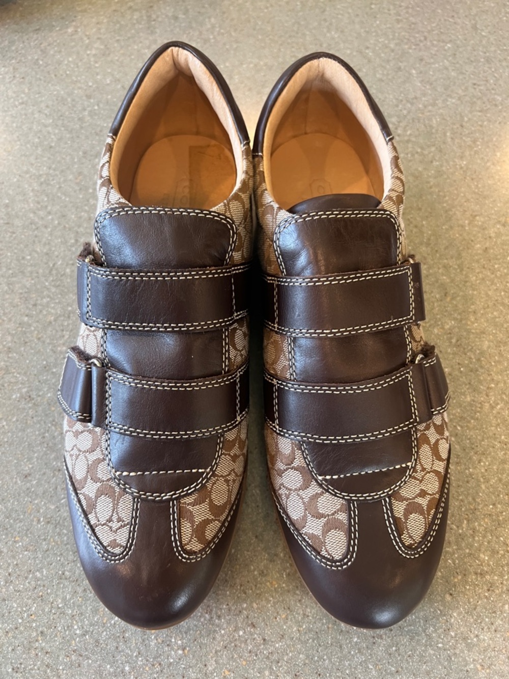 Coach Susanna fashion sneakers signature logo adjustable. Size 10. Never worn.